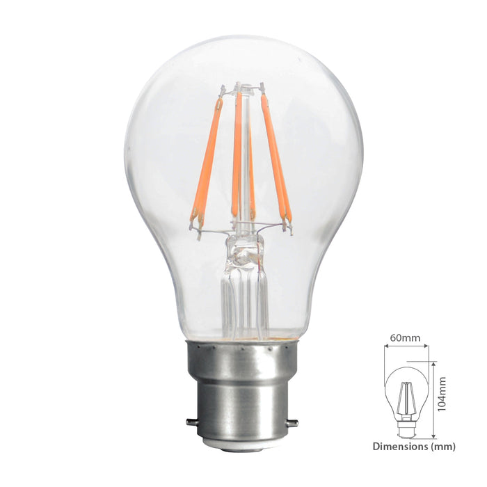Tronic 8 Watts Filament Led Warm White B22 (Pin)Bulb 2 Tronic 8 Watts Filament Led Warm White B22 (Pin)Bulb