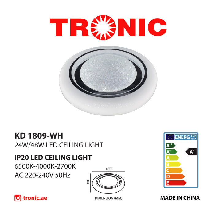 Tronic Crystal &Amp; Sparkling Led Changeable (3 Shades) Light 3 Tronic Crystal &Amp; Sparkling Led Changeable (3 Shades) Light