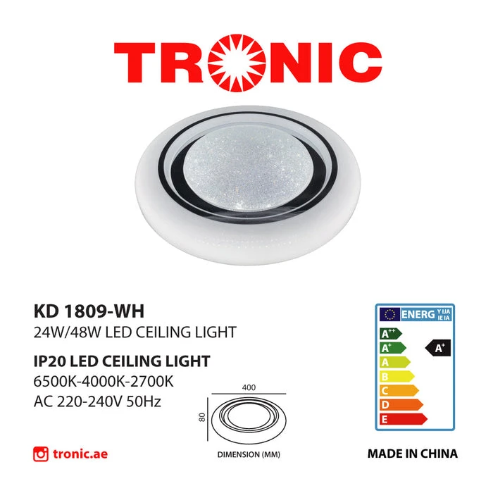 Tronic Crystal &Amp; Sparkling Led Changeable (3 Shades) Light 3 Tronic Crystal &Amp; Sparkling Led Changeable (3 Shades) Light