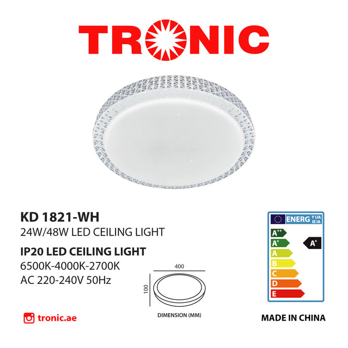 Tronic Crystal Frame Led Changeable (3 Shades) Light 3 Tronic Crystal Frame Led Changeable (3 Shades) Light