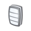 Tronic Grey Bulkhead with Polycarbonate Diffuser and Grill