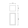 Tronic Stainless Steel Rectangular Cuboid Wall Light