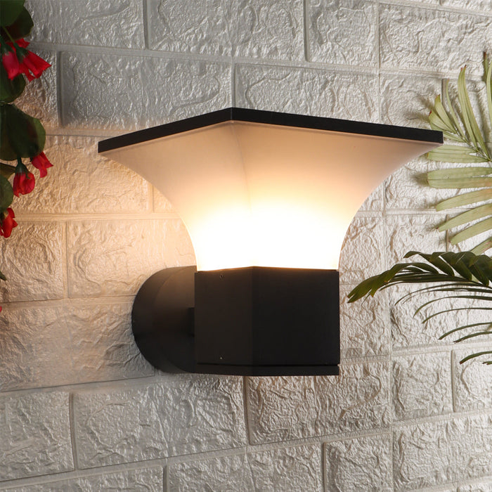 Tronic Black Square Cone-Shaped Wall Light 4 Tronic Black Square Cone-Shaped Wall Light