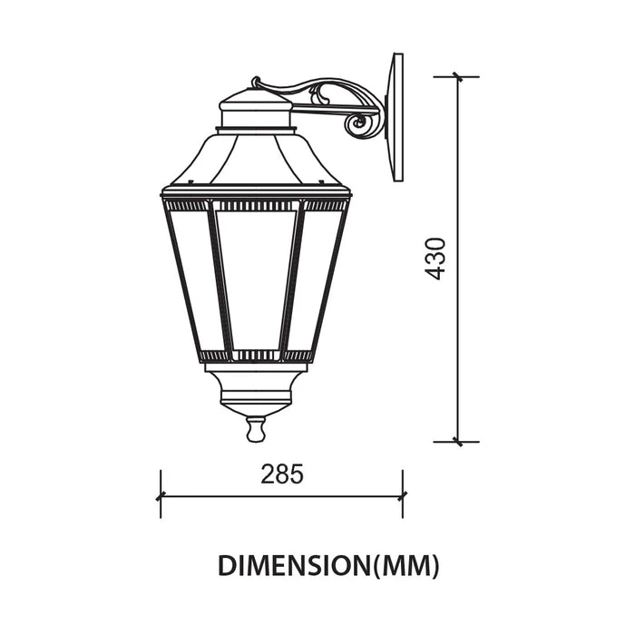 Tronic Ornamental Inverted Outdoor Wall Lamp 2 Tronic Ornamental Inverted Outdoor Wall Lamp