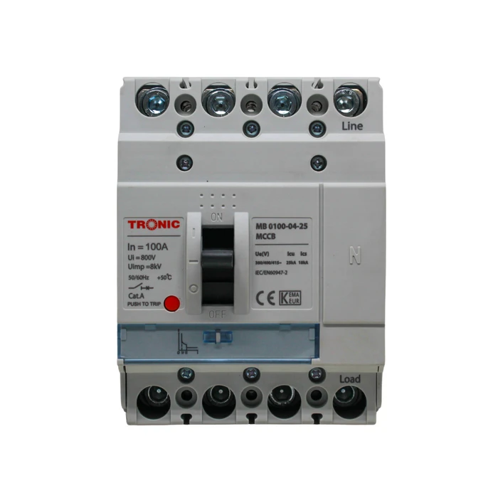 Tronic Mccb Breaker 100 Amps 4 Pole 1 Tronic Mccb Breaker 100 Amps 4 Pole