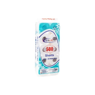 U&Me Toilet Paper Roll 500 Sheets (Pack of 10Pcs)