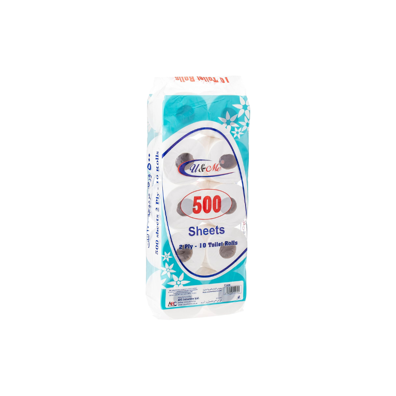 U&Amp;Me Toilet Paper Roll 500 Sheets (Pack Of 10Pcs) 1 U&Amp;Me Toilet Paper Roll 500 Sheets (Pack Of 10Pcs)