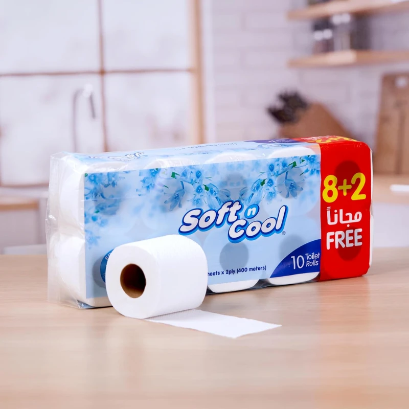 Soft N Cool Toilet Roll 400 Sheets X 2 Ply (Pack Of 10) 4 Soft N Cool Toilet Roll 400 Sheets X 2 Ply (Pack Of 10)