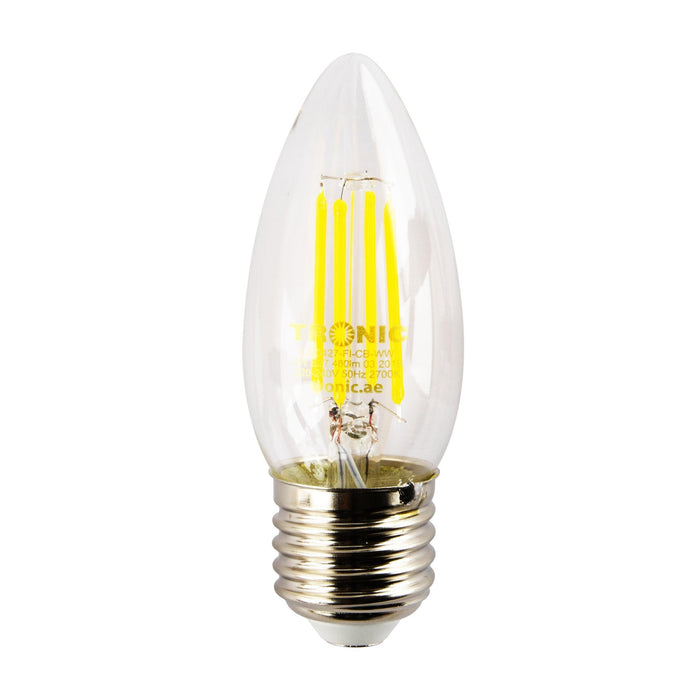 Tronic 4 Watts Filament Candle Led E27 (Screw) Bulb 1 Tronic 4 Watts Filament Candle Led E27 (Screw) Bulb
