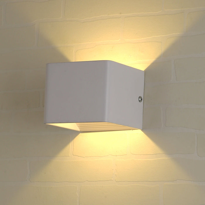 Tronic 5 Watts White Square Directional Wall Light 2 Tronic 5 Watts White Square Directional Wall Light