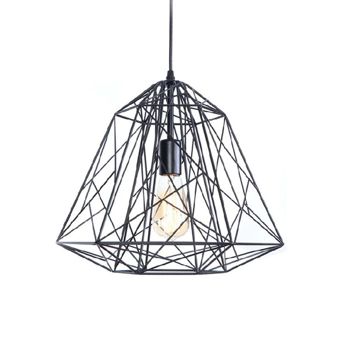 Tronic Vintage Industrial Caged Pendant Black 1 Tronic Vintage Industrial Caged Pendant Black