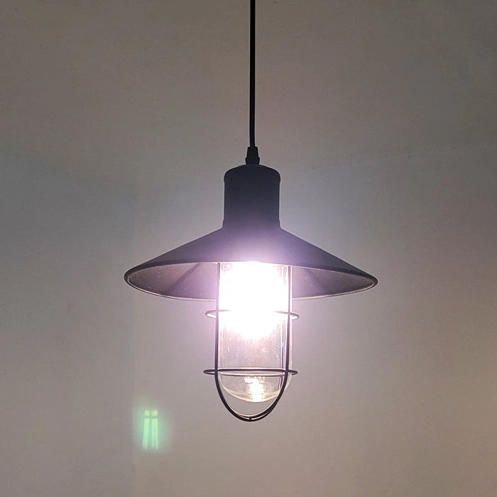 Tronic Black Vintage Pendant Glass Cage Light 6 Tronic Black Vintage Pendant Glass Cage Light