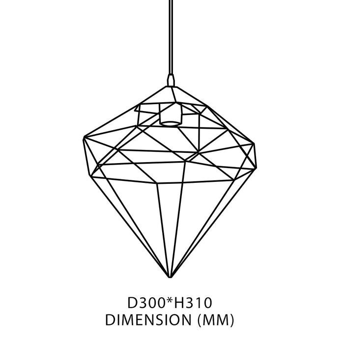 Tronic Black Diamond Cage Pendant Lamp 2 Tronic Black Diamond Cage Pendant Lamp