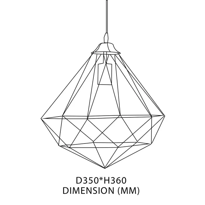 Tronic Diamond Cage Pendant Lamp 2 Tronic Diamond Cage Pendant Lamp