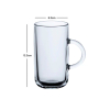 Pasabahce Iconic Glass Coffee Mug 270ml 6pcs 55743