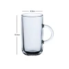 Pasabahce Iconic Glass Coffee Mug 270ml 6pcs 55743