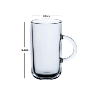 Pasabahce Iconic Glass Coffee Mug 270ml 6pcs 55743