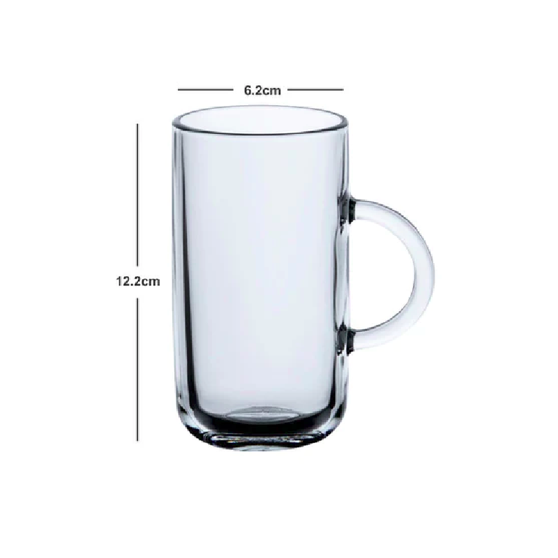 Pasabahce Iconic Glass Coffee Mug 270Ml 6Pcs 55743 2 Pasabahce Iconic Glass Coffee Mug 270Ml 6Pcs 55743