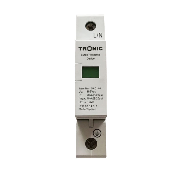 Tronic Surge Protection Single Pole 40Ka 1 Tronic Surge Protection Single Pole 40Ka
