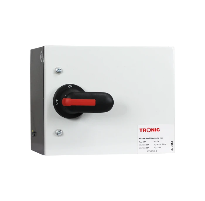 Tronic Main Switch Fused With Rotary 63A 1 Tronic Main Switch Fused With Rotary 63A