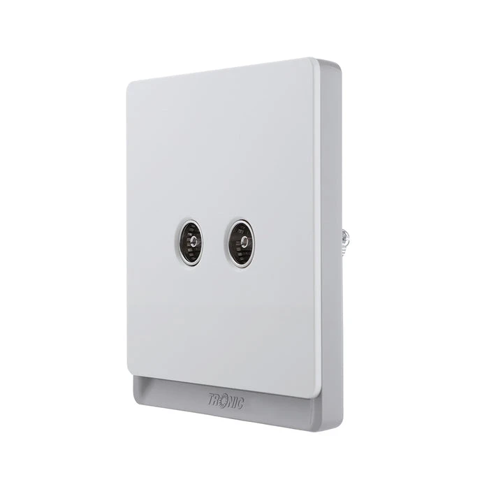 Tronic Television Socket 2 Gang 7 Tronic Television Socket 2 Gang