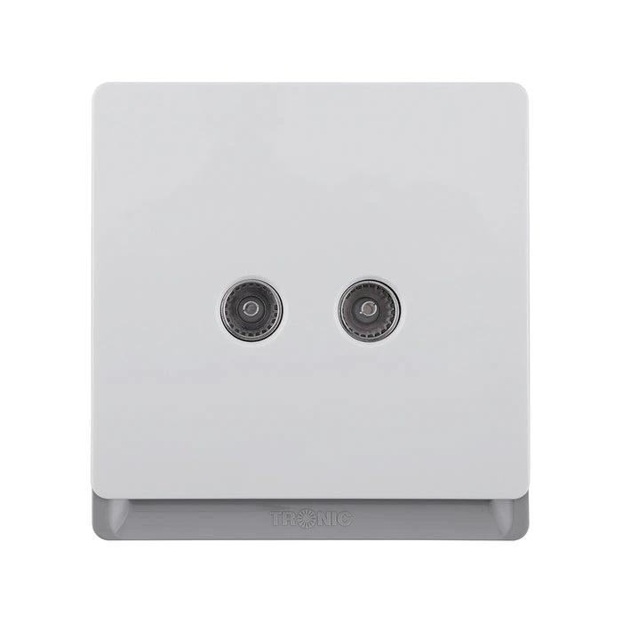 Tronic Television Socket 2 Gang 1 Tronic Television Socket 2 Gang