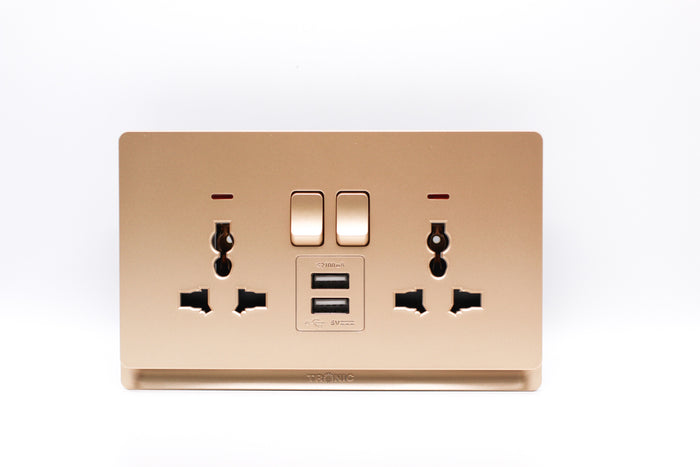 Tronic Universal Twin Socket With Usb 1 Tronic Universal Twin Socket With Usb