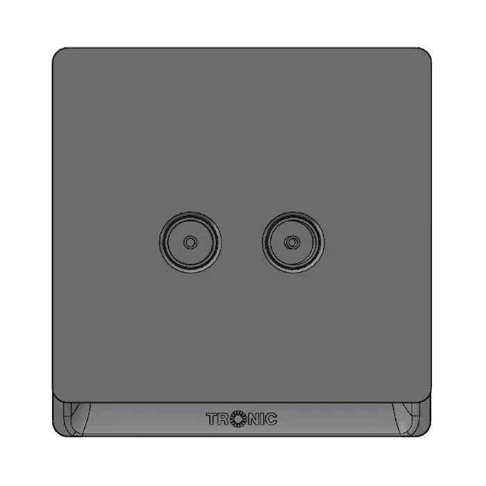 Tronic Television Socket 2 Gang 4 Tronic Television Socket 2 Gang