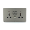Tronic Universal Twin Socket with USB