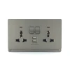 Tronic Universal Twin Socket with USB
