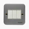 Tronic Metal Clad 3 Gang 2 Way Switch