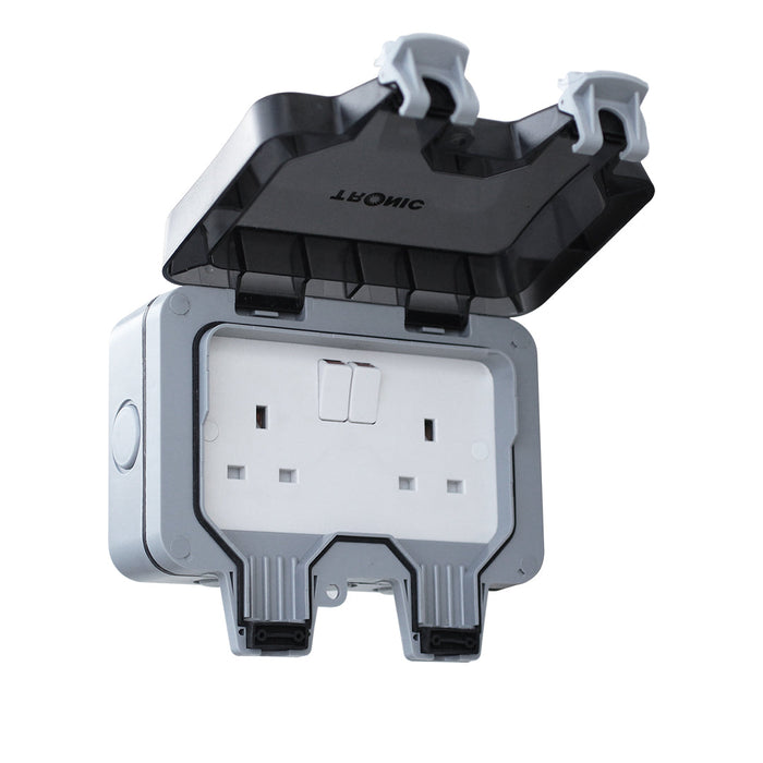 Tronic Twin Waterproof Socket 13Amps 2 Tronic Twin Waterproof Socket 13Amps