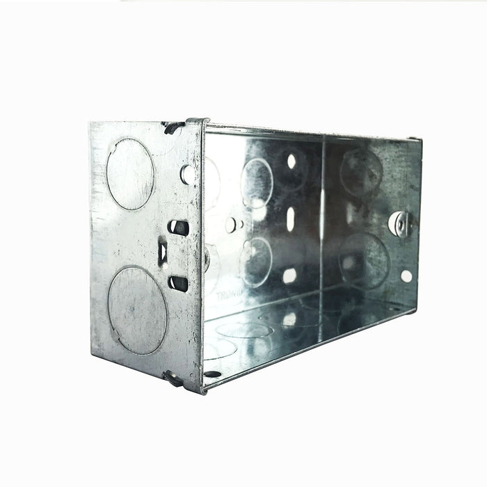 Tronic Twin Deep Galvanised Iron Switch Box 2 Tronic Twin Deep Galvanised Iron Switch Box