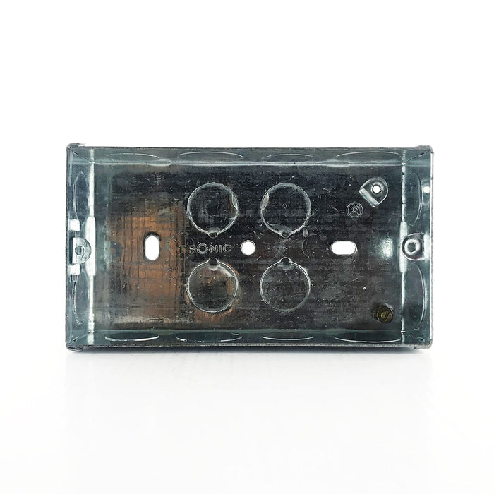 Tronic Twin Galvanised Metal Switch Box 1 Tronic Twin Galvanised Metal Switch Box
