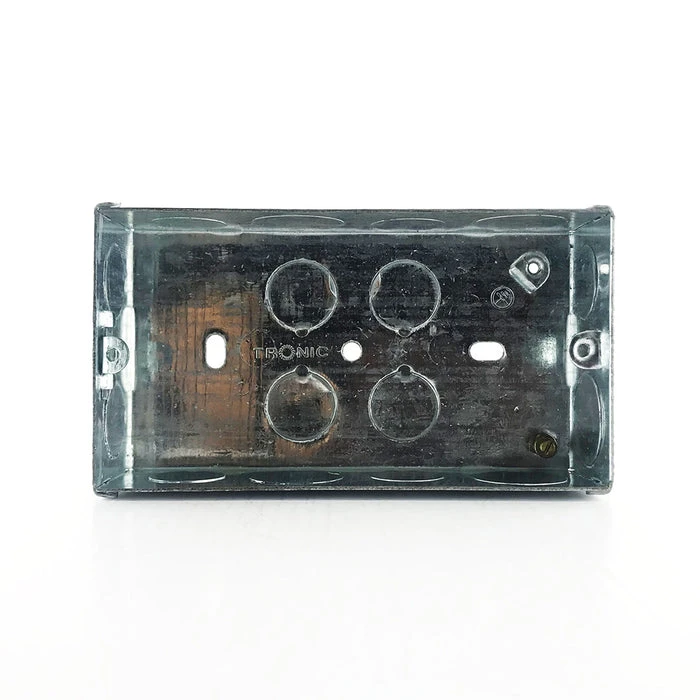 Tronic Twin Galvanised Metal Switch Box 1 Tronic Twin Galvanised Metal Switch Box