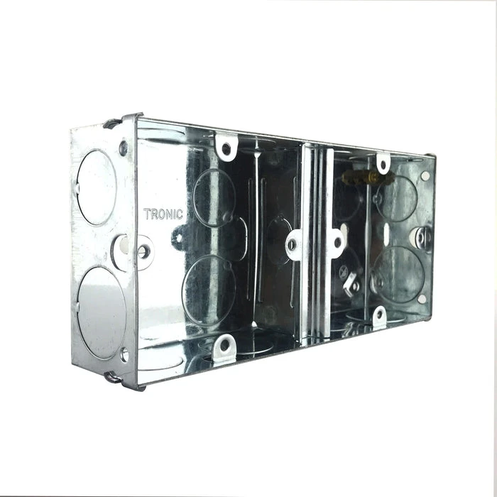 Tronic Single Galvanised Iron Electrical 2 Way Switch Box 2 Tronic Single Galvanised Iron Electrical 2 Way Switch Box