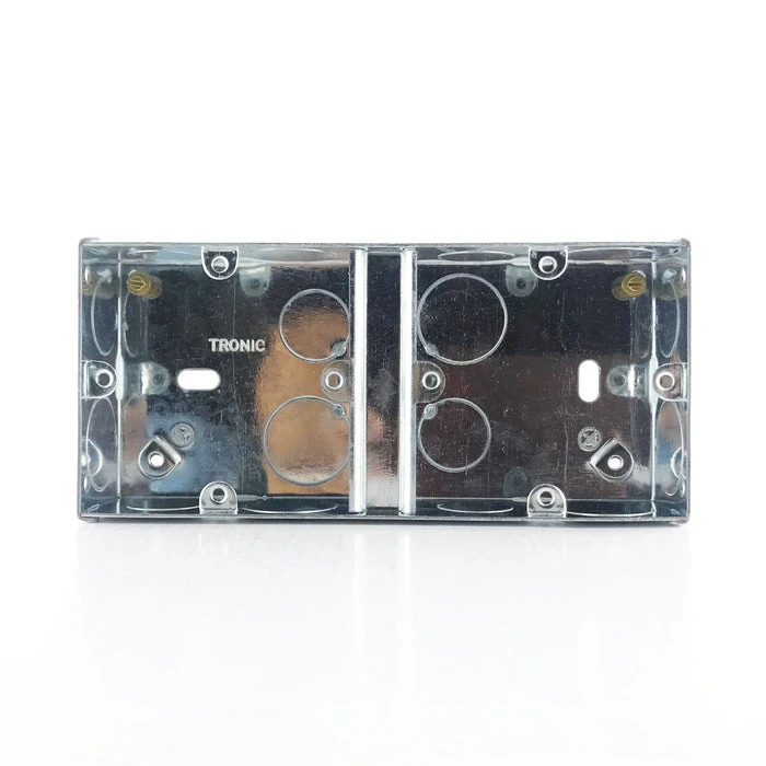Tronic Single Galvanised Iron Electrical 2 Way Switch Box 1 Tronic Single Galvanised Iron Electrical 2 Way Switch Box