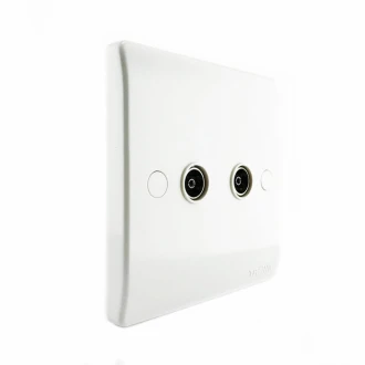 Tronic Television Socket 2 Gang