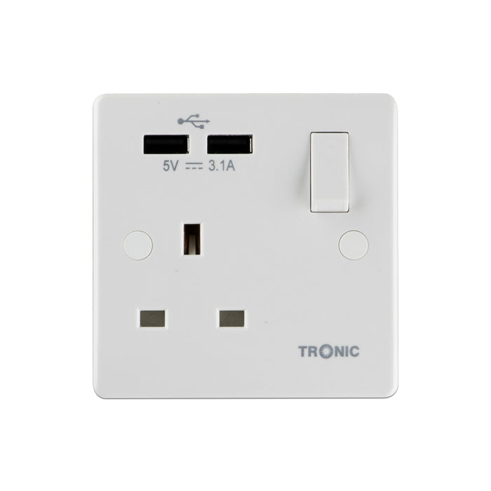 Tronic Single Switch Socket With 2Xusb 1 Tronic Single Switch Socket With 2Xusb