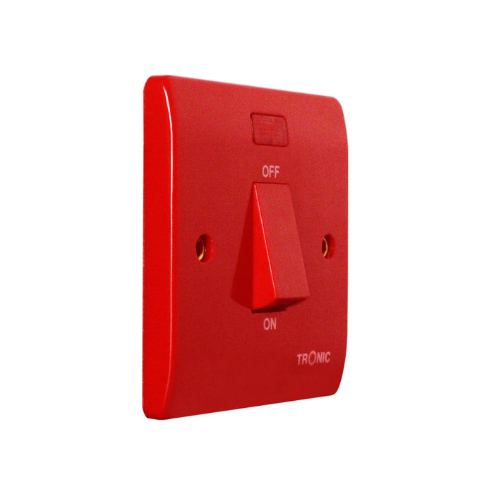 Tronic Dp Switch Red Standard With Neon 45Amps 2 Tronic Dp Switch Red Standard With Neon 45Amps