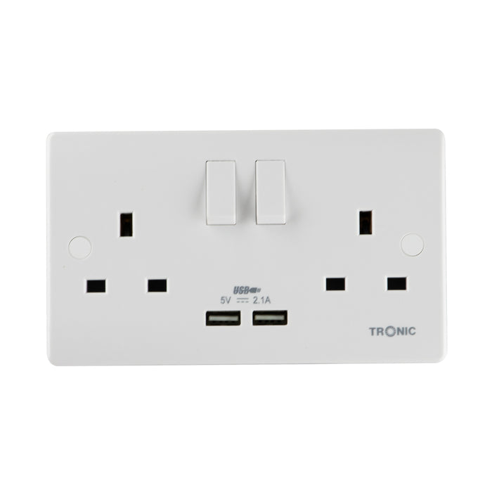 Tronic Twin Switch Socket With 2 Usb 1 Tronic Twin Switch Socket With 2 Usb