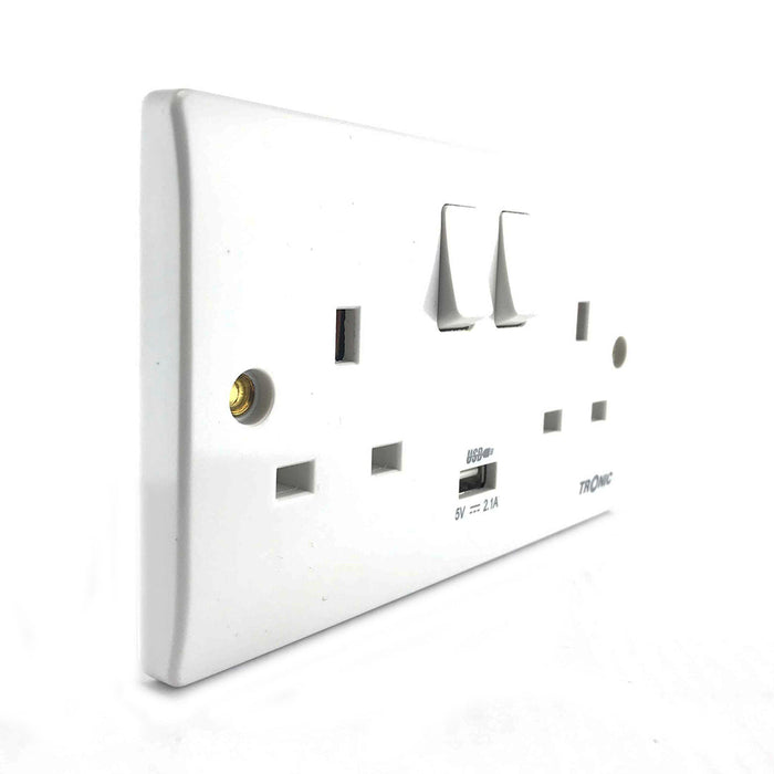 Tronic Twin Switch Socket With Usb 2 Tronic Twin Switch Socket With Usb