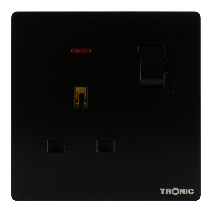 Tronic Single Switch Socket With Neon 1 Tronic Single Switch Socket With Neon