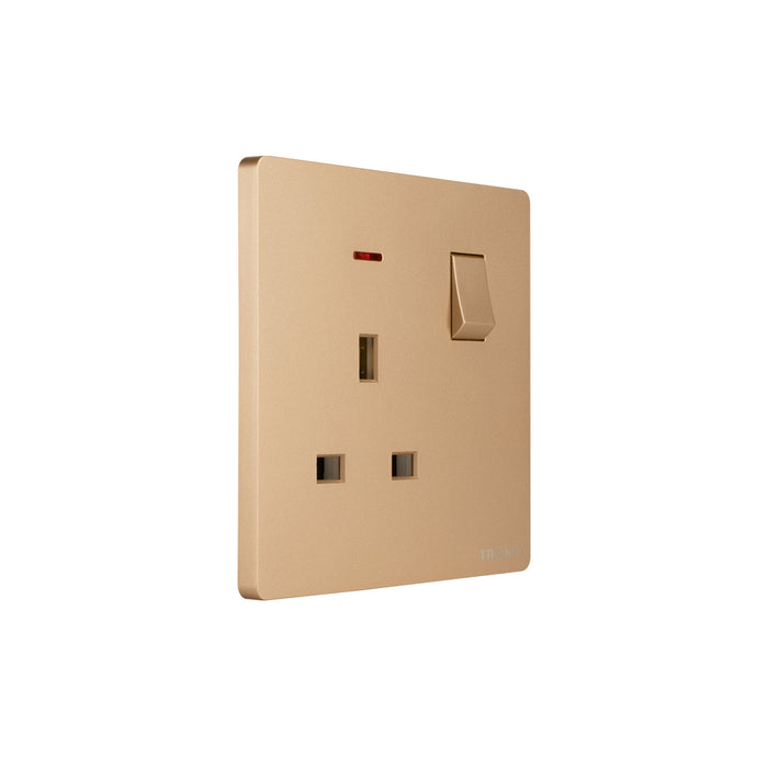 Tronic Single Switch Socket With Neon 10 Tronic Single Switch Socket With Neon