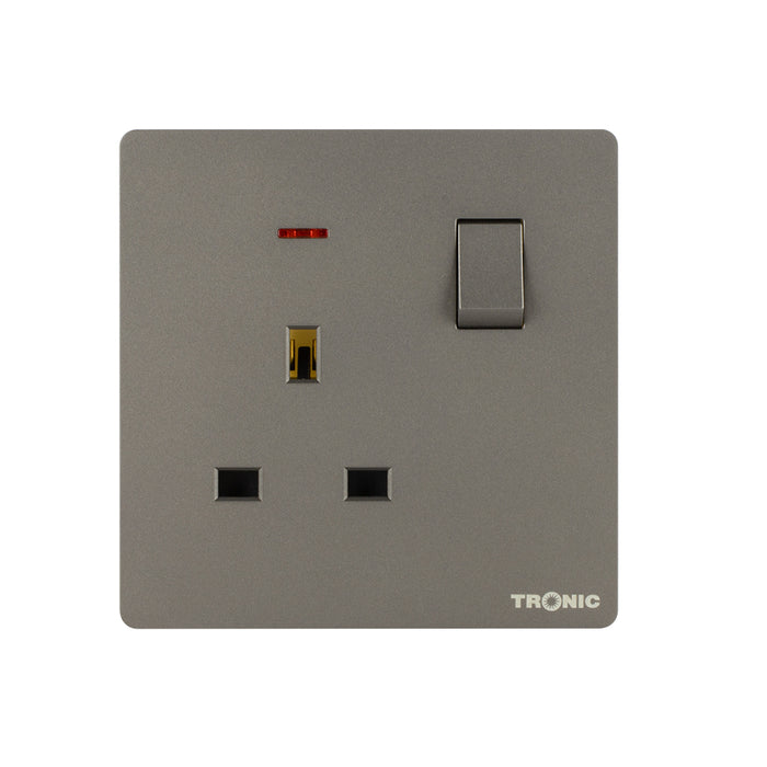 Tronic Single Switch Socket With Neon 3 Tronic Single Switch Socket With Neon