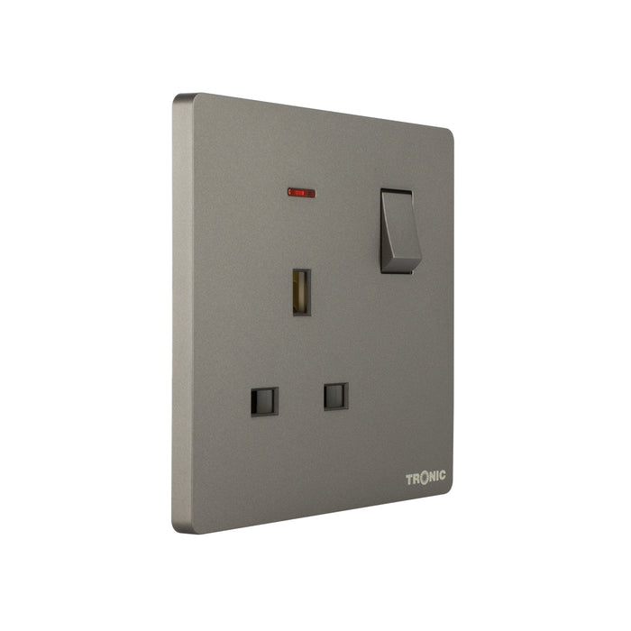 Tronic Single Switch Socket With Neon 9 Tronic Single Switch Socket With Neon