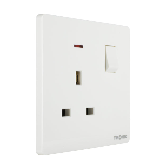Tronic Single Switch Socket With Neon 5 Tronic Single Switch Socket With Neon