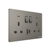 Tronic Twin Switch Socket with USB + Type C