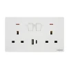 Tronic Twin Switch Socket with USB + Type C