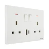 Tronic Twin Switch Socket with USB + Type C